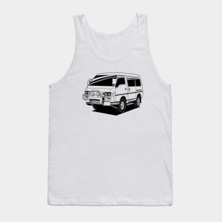 Jdm black print delica classic Tank Top